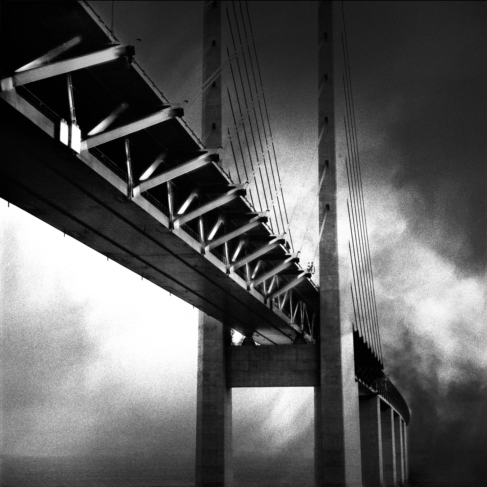 Bridge structure seen from below