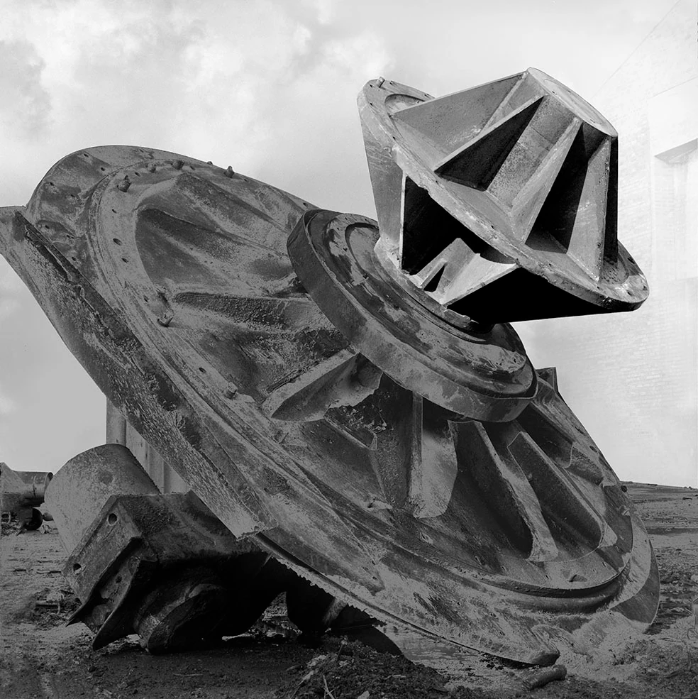 Dismantled machinery at the Cryolite Factory